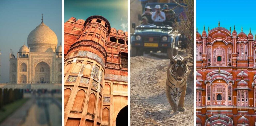 Le triangle d'or de l'Inde et le Taj Mahal au clair de lune