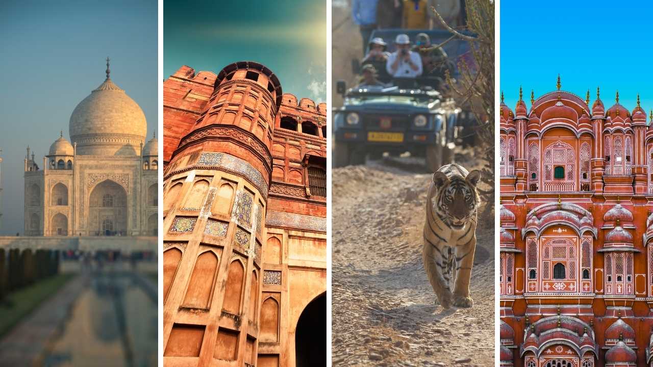 Le triangle d'or de l'Inde et le Taj Mahal au clair de lune